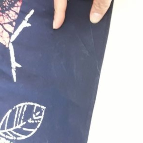 Floral Navy Blue Kimono Open Duster Cardigan - Picture 7 of 7